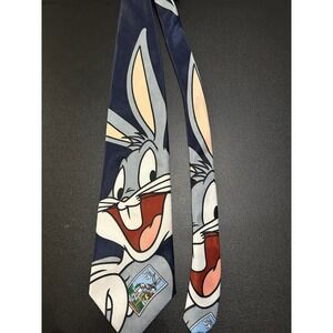 Looney Tunes Bugs Bunny Necktie Stamp Collection 1997 Warner Bros Tie‎